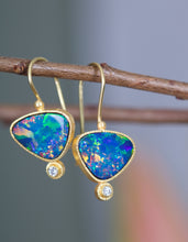 Load image into Gallery viewer, Opal and Diamond Earrings 06198 - Ormachea Jewelry

