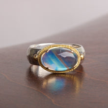 Load image into Gallery viewer, Moonstone Mixed Metal Ring 05861 - Ormachea Jewelry
