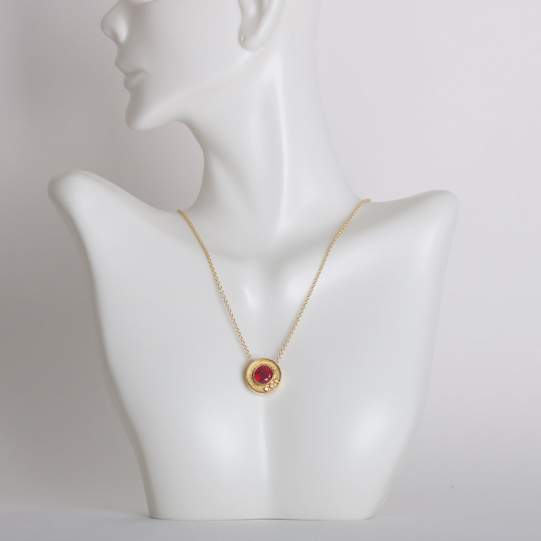 Ruby Pendant 06288 - Ormachea Jewelry