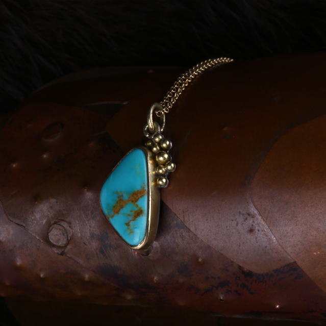 Turquoise Pendant 04546 - Ormachea Jewelry
