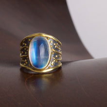 Load image into Gallery viewer, Moonstone and Gold Ring 05783 - Ormachea Jewelry
