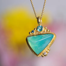 Load image into Gallery viewer, Peruvian Opal and Apatite Pendant 06203 - Ormachea Jewelry

