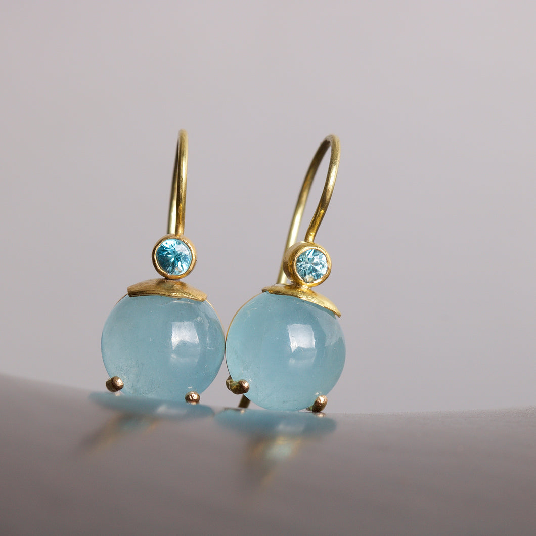 Aquamarine Earrings 05308 - Ormachea Jewelry