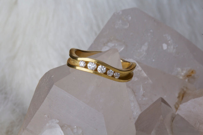 Gold Diamond Ring 01552 - Ormachea Jewelry