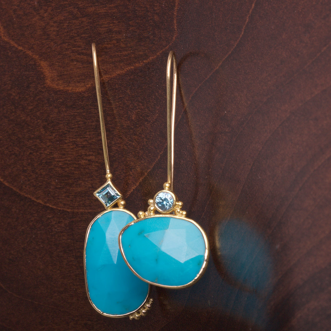 Turquoise Earrings 05846 - Ormachea Jewelry