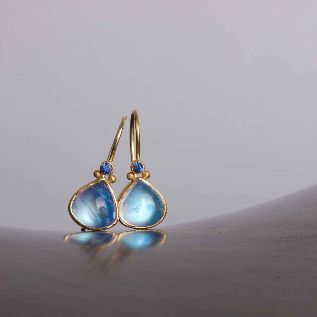 Moonstone Drop Earrings 05307 - Ormachea Jewelry
