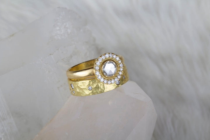 Rose Cut Diamond Ring 05832 - Ormachea Jewelry
