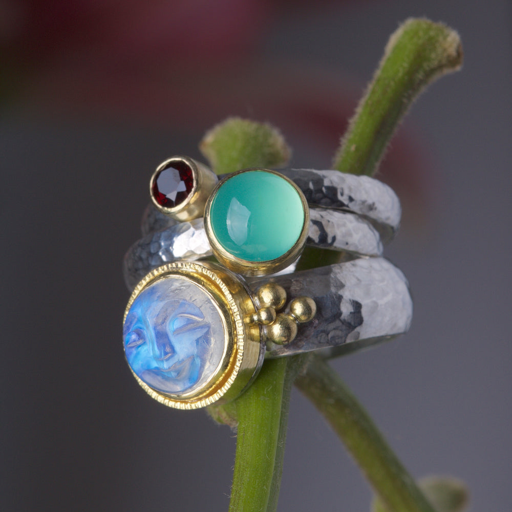 Peruvian Opal Stacking Ring 05886 - Ormachea Jewelry