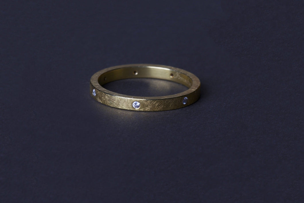 Gold Diamond Ring 01501 - Ormachea Jewelry