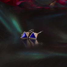Load image into Gallery viewer, Pyramid Lapis Earrings 07083 - Ormachea Jewelry
