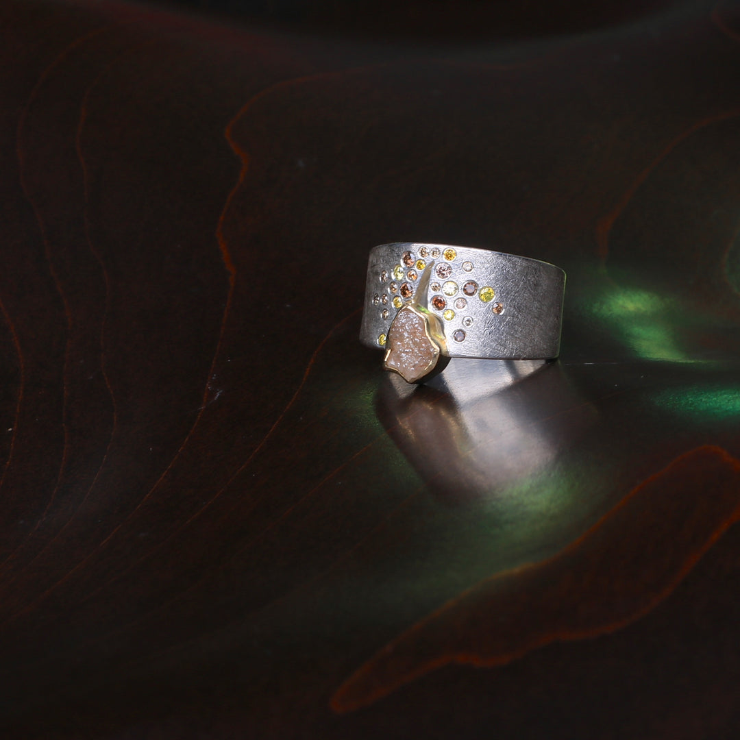 Rough Diamond Ring 06861 - Ormachea Jewelry