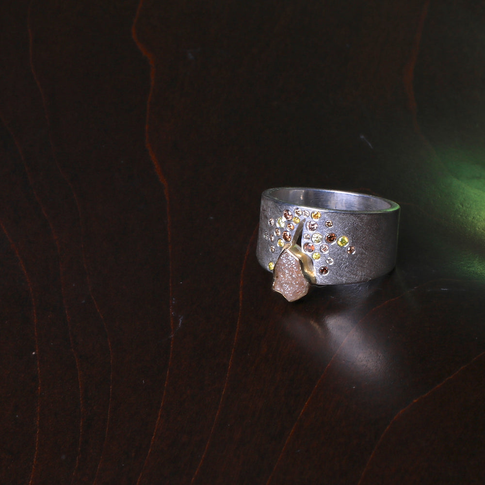 Rough Diamond Ring 06861 - Ormachea Jewelry
