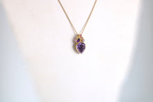 Load image into Gallery viewer, Amethyst and Sapphire Drop Pendant - Ormachea Jewelry
