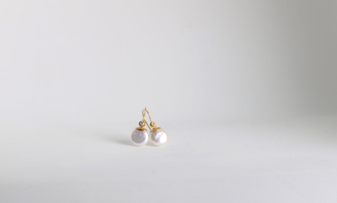 South Sea Pearl Earrings (07910) - Ormachea Jewelry