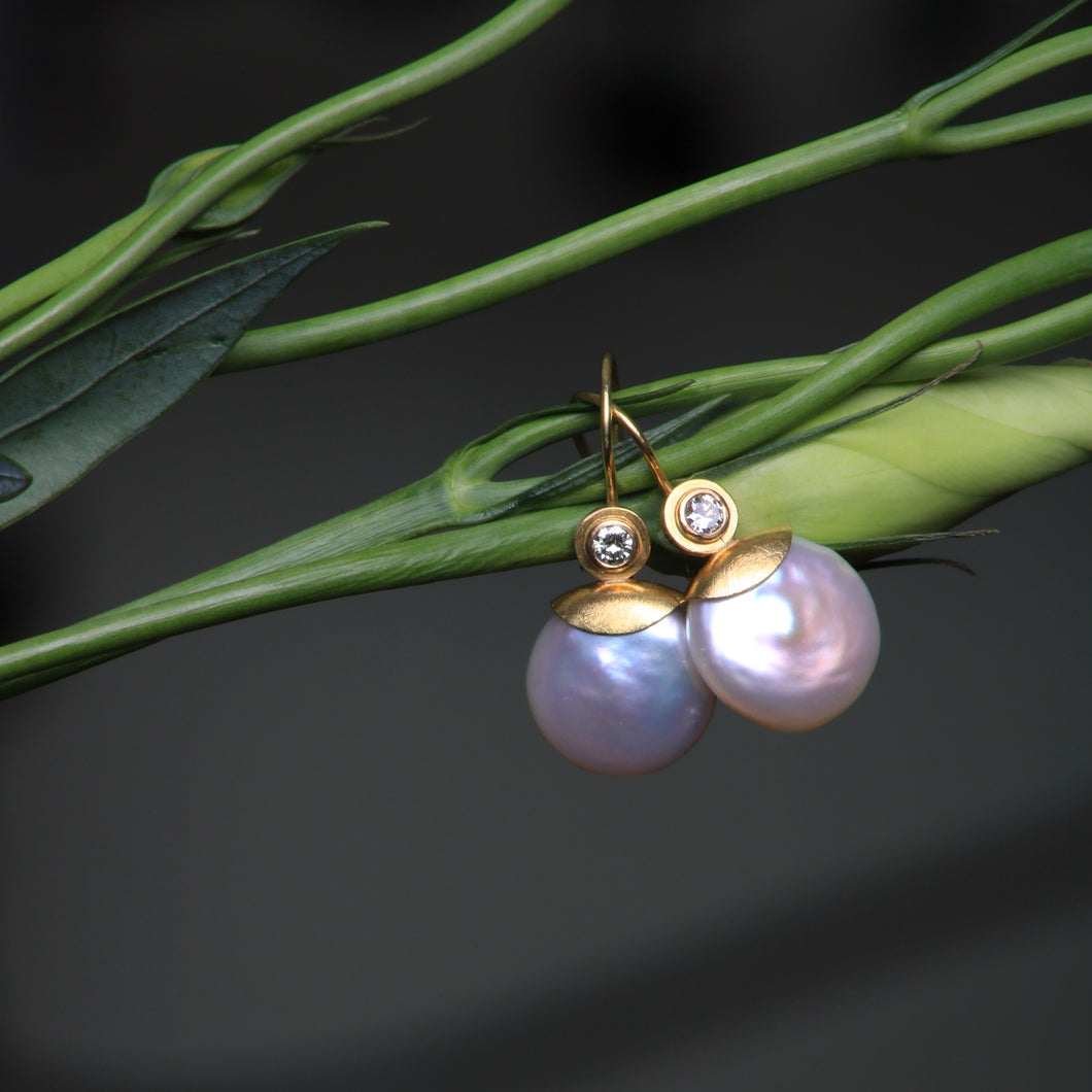 South Sea Pearl Earrings 07093 - Ormachea Jewelry
