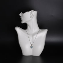Load image into Gallery viewer, White Gold Aquamarine Heart Pendant (08032) - Ormachea Jewelry
