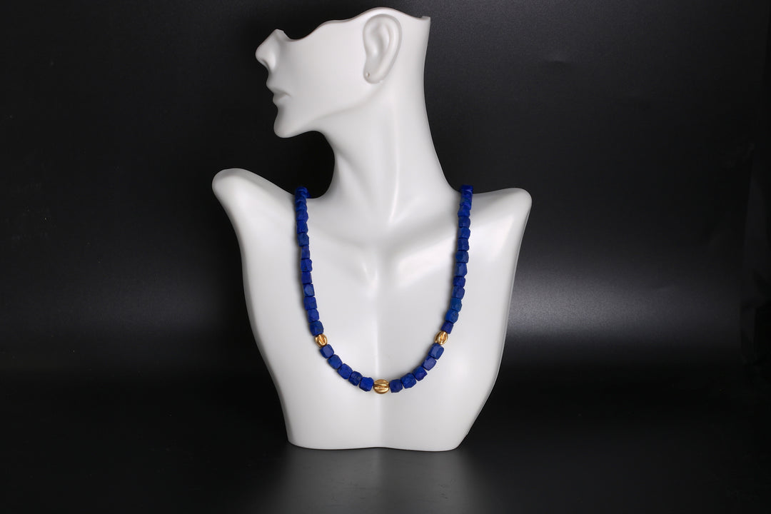 Lapis Lazuli Beaded Necklace - Ormachea Jewelry