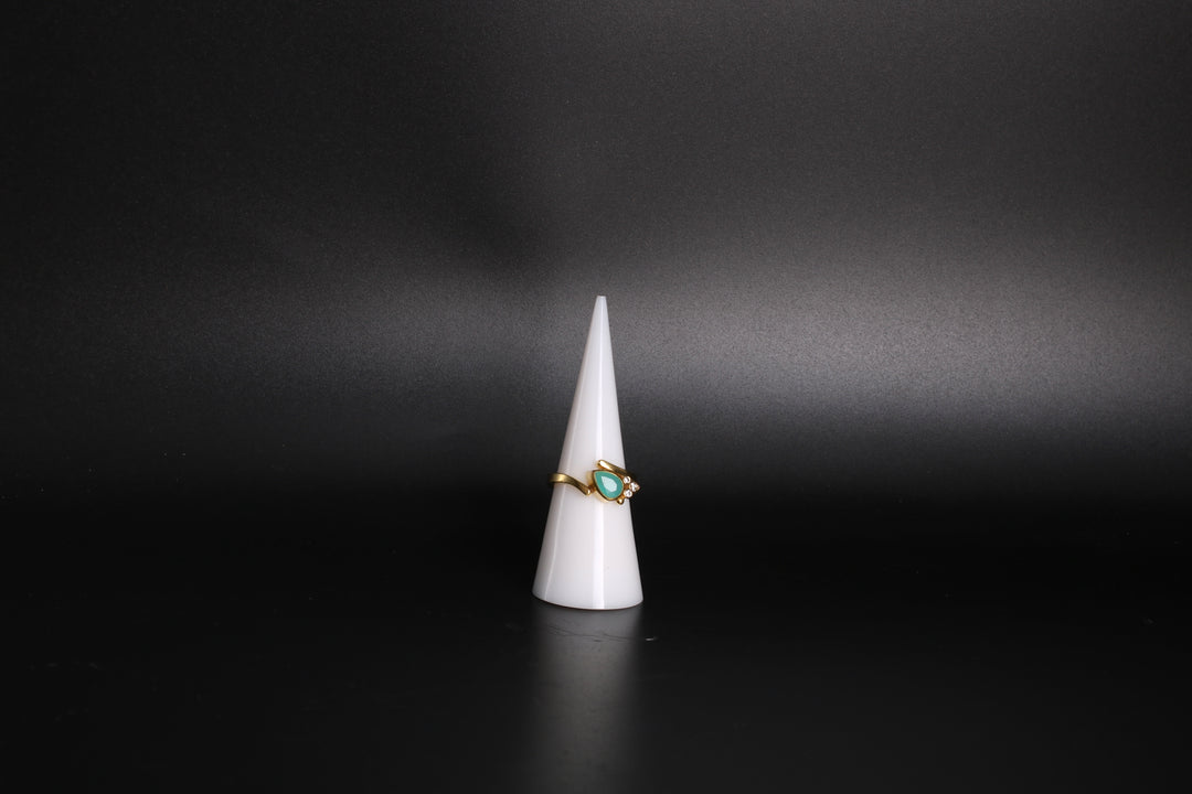 Peruvian Opal Ring (07923) - Ormachea Jewelry