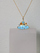 Load image into Gallery viewer, Turquoise and Mixed Gemstone Pendant (08810) - Ormachea Jewelry
