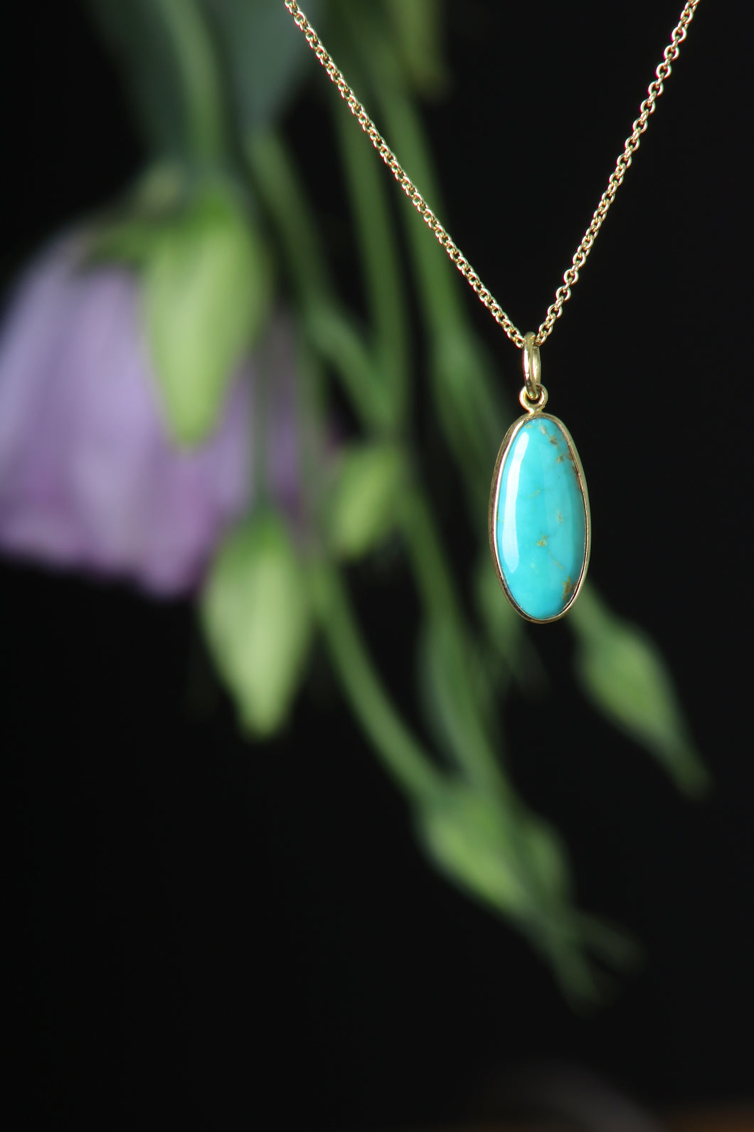Turquoise Pendant (08767) - Ormachea Jewelry
