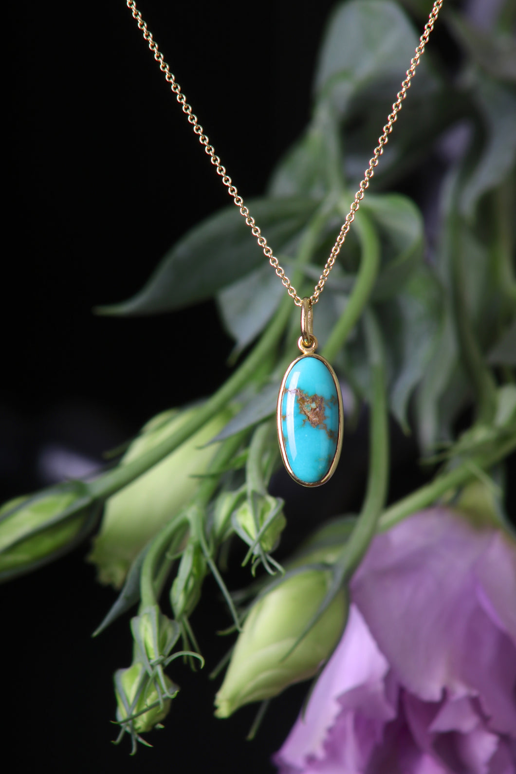 Turquoise Pendant (08766) - Ormachea Jewelry