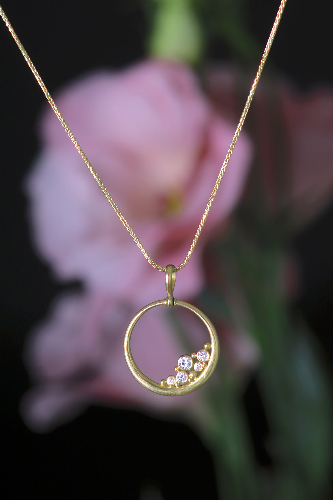 Cradled Diamond Pendant 07723