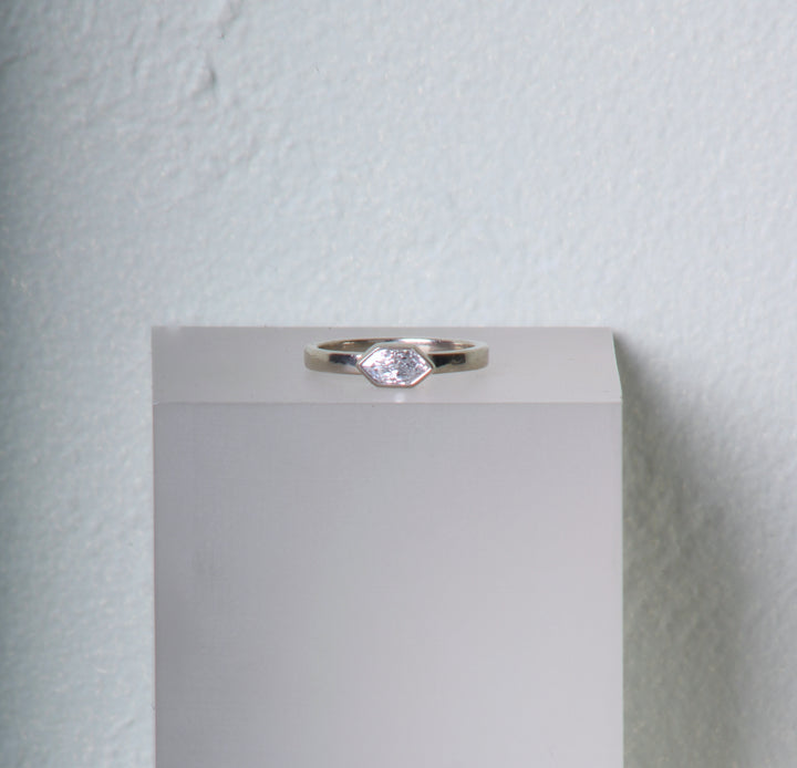 White Gold Diamond Ring (08815) - Ormachea Jewelry