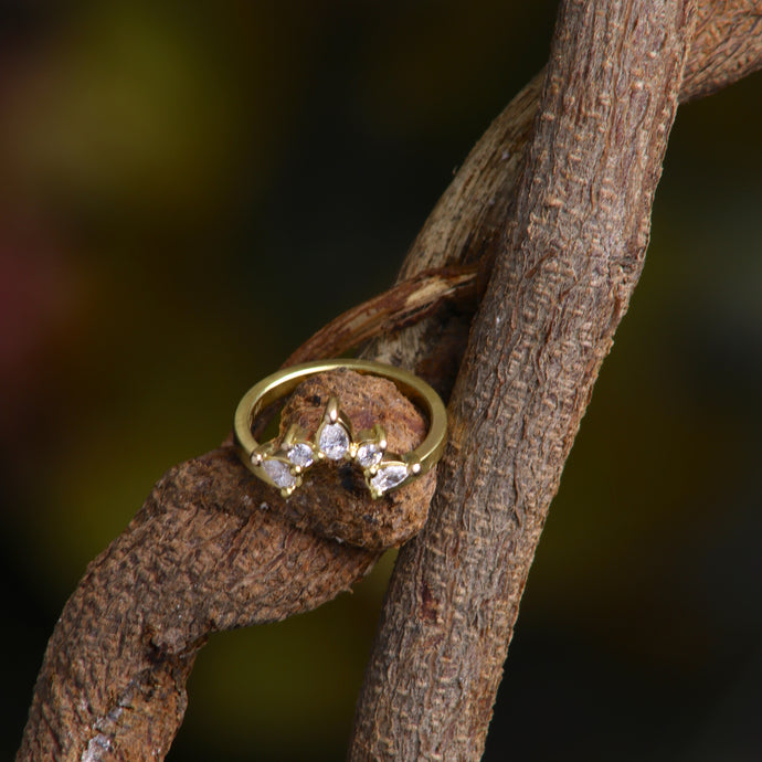Diamond Crown Ring (08389) - Ormachea Jewelry