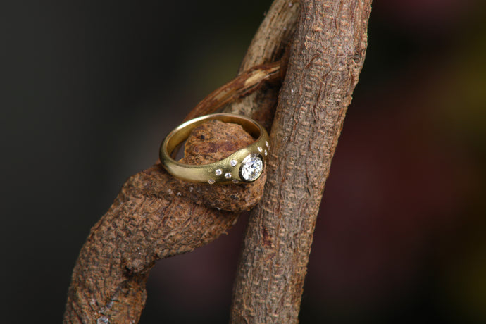 Bezel Set Diamond Ring (08386) - Ormachea Jewelry