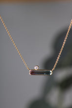 Load image into Gallery viewer, Bi-Colored Tourmaline Bar Necklace (08875)

