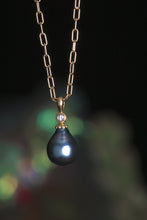 Load image into Gallery viewer, Tahitian Pearl and Diamond Pendant 07326 - Ormachea Jewelry
