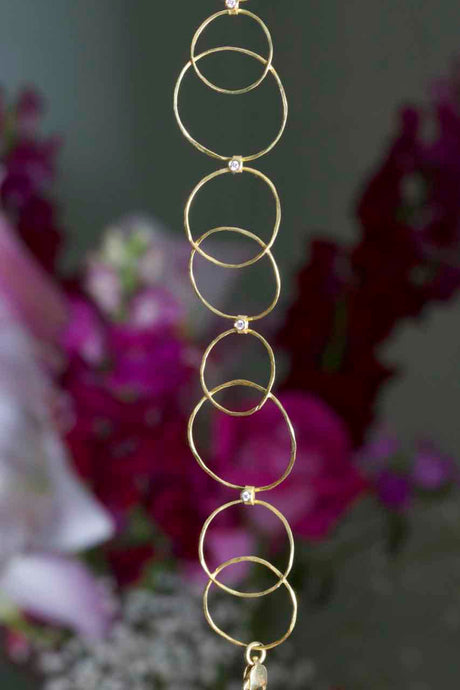 Gold and Diamond Hoop Bracelet 07379 - Ormachea Jewelry
