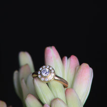 Load image into Gallery viewer, Rose Cut Engagement Ring with Thin Band 07426 - Ormachea Jewelry
