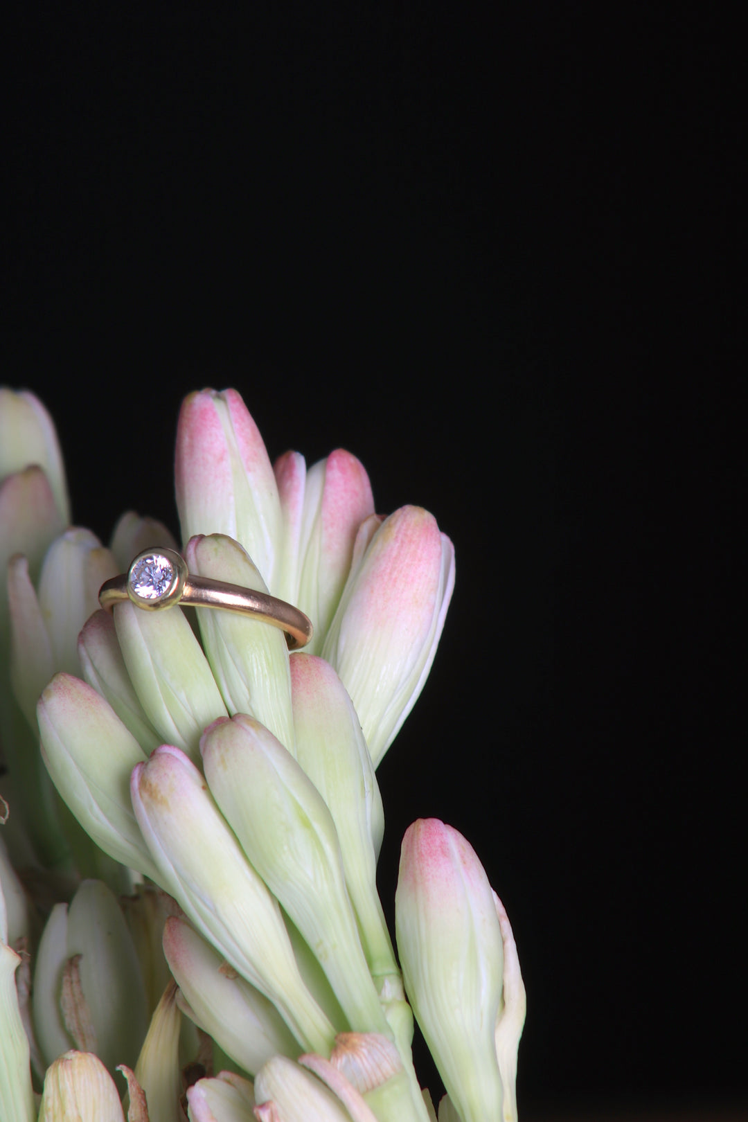 Bezel Set Diamond Engagement Ring 07381 - Ormachea Jewelry