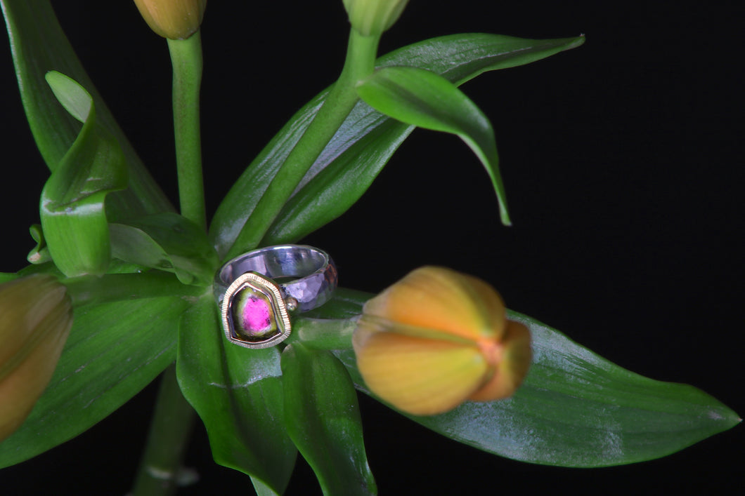Watermelon Tourmaline Ring (08893)