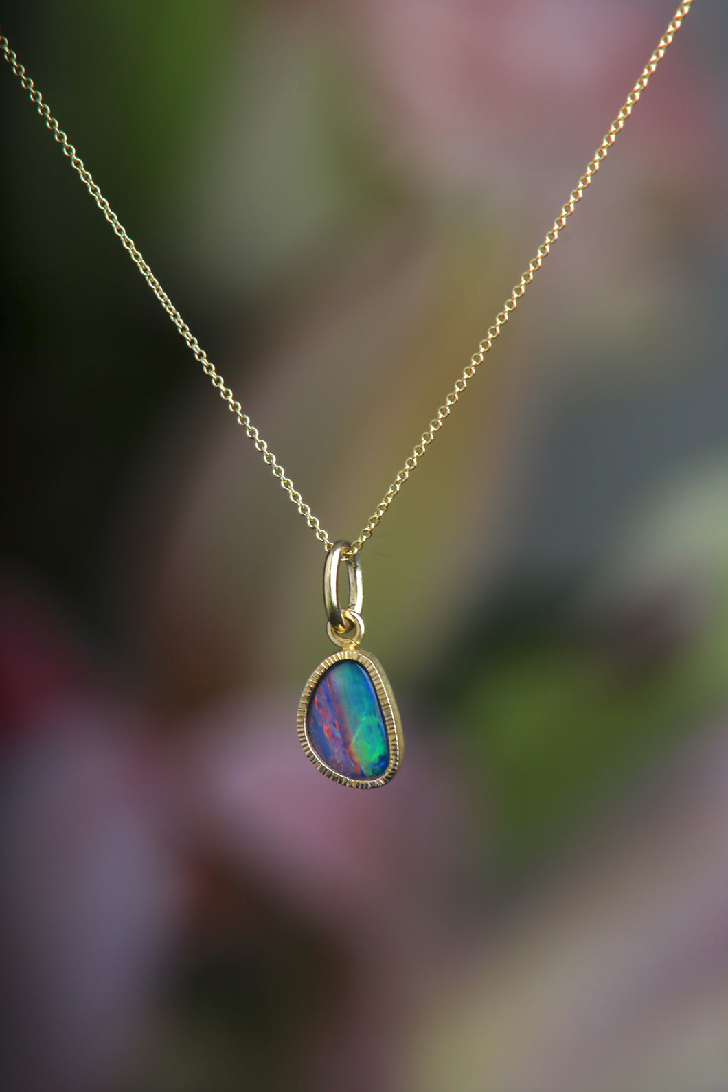 Opal Drop Pendant (09497) - Ormachea Jewelry