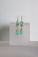 Load image into Gallery viewer, Hanging Chrysoprase Earrings (08873)
