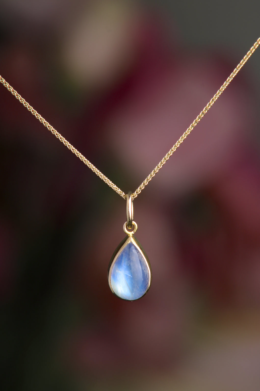 Moonstone Drop Pendant (08498) - Ormachea Jewelry