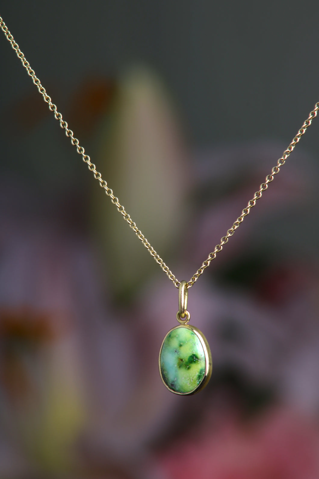 Turquoise Drop Pendant (08494) - Ormachea Jewelry