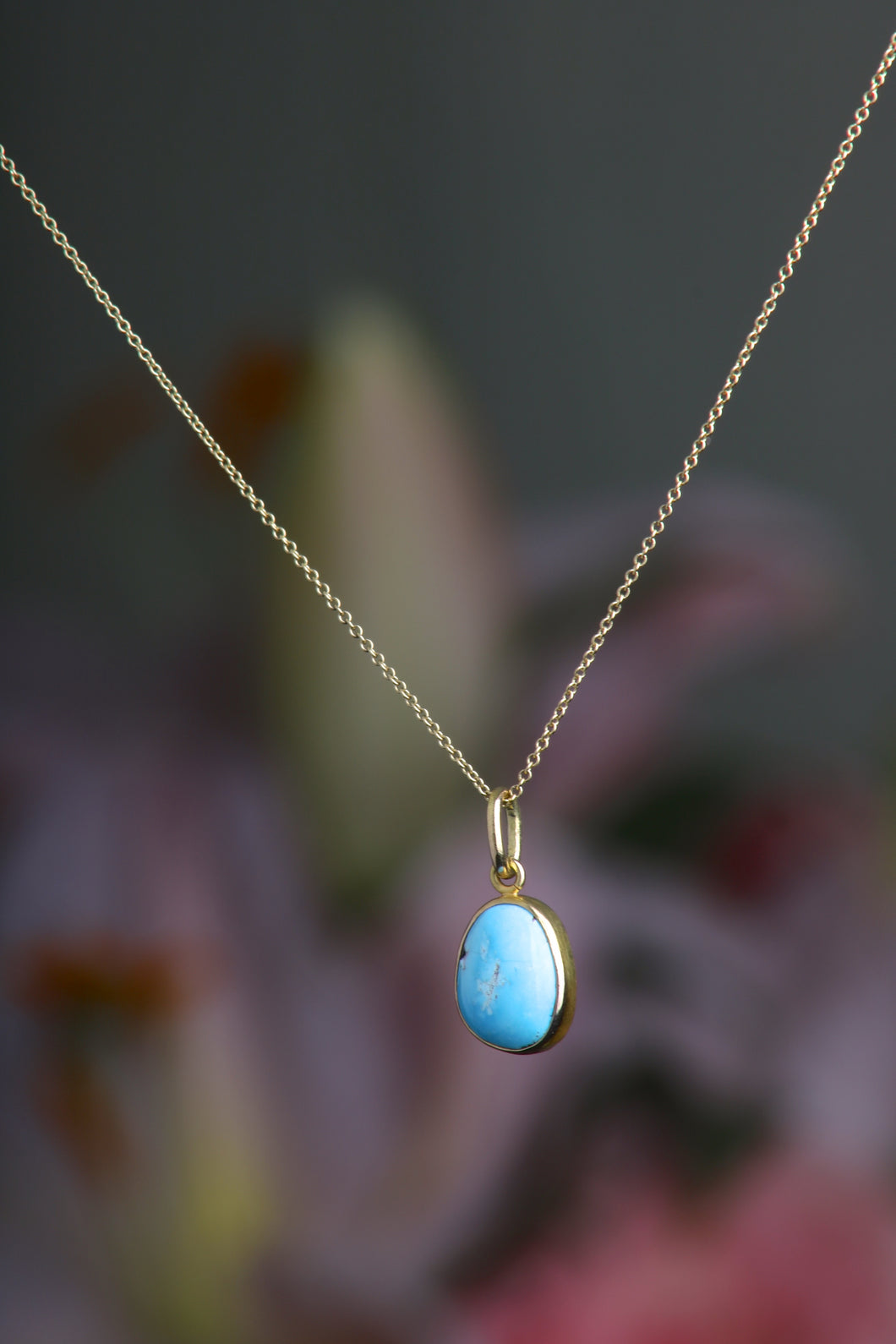 Turquoise Drop Pendant (08495) - Ormachea Jewelry