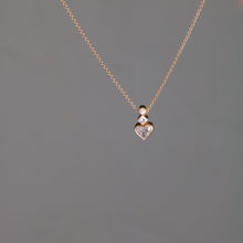 Load image into Gallery viewer, Diamond Heart Drop Pendant 07691 - Ormachea Jewelry
