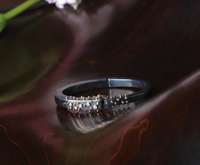 Diamond and Gold Studded Bracelet - Ormachea Jewelry