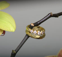 Load image into Gallery viewer, 5 Diamond Yellow Gold Engagement Ring (08356) - Ormachea Jewelry
