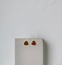 Load image into Gallery viewer, Garnet Leverback Earrings (09064)

