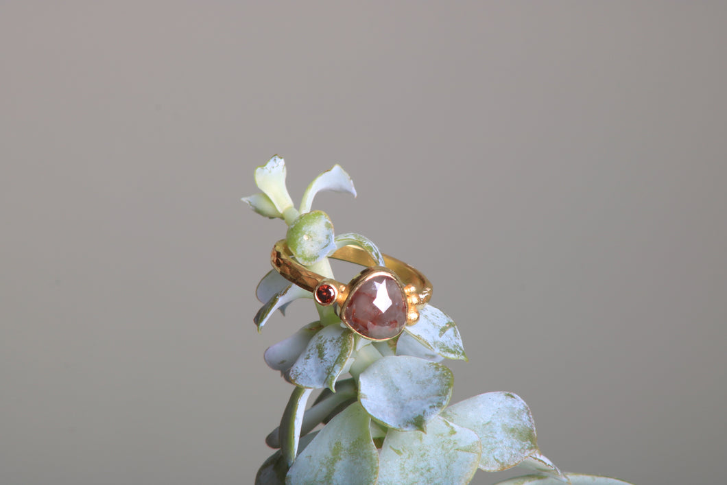 Rose Cut Cognac Diamond Ring 07741 - Ormachea Jewelry