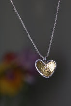 Load image into Gallery viewer, Mixed Metal Heart and Diamond Cluster Pendant (09097)
