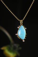 Load image into Gallery viewer, Peruvian Opal and Diamond Pendant (08543) - Ormachea Jewelry
