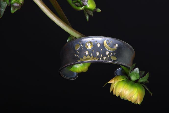 Celestial Bracelet Cuff (08590) - Ormachea Jewelry