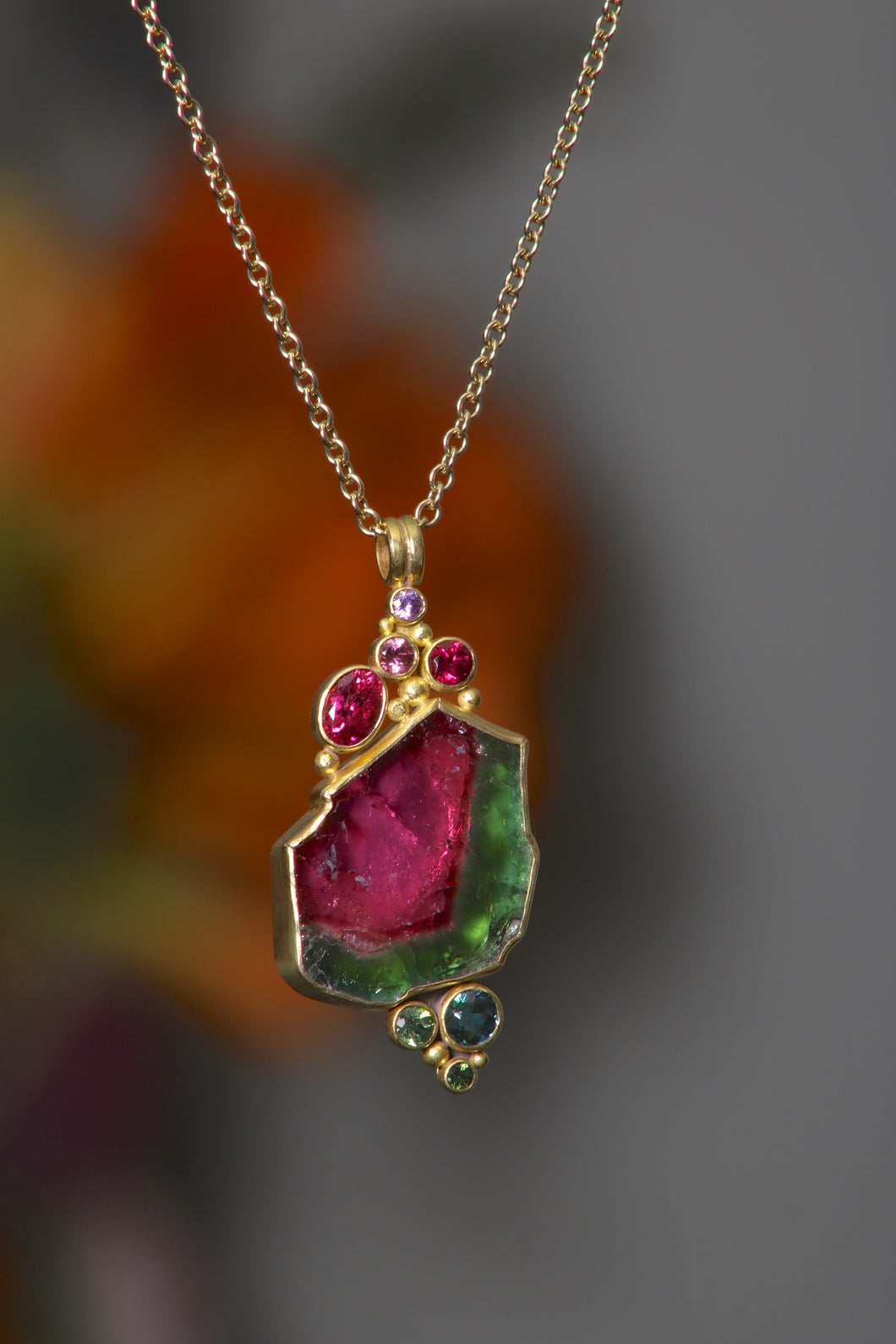 Watermelon Tourmaline Pendant (09068)