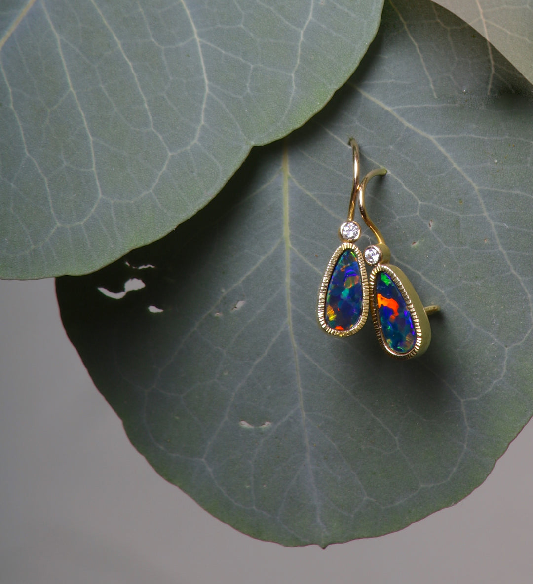 Opal Drop Earrings (08555) - Ormachea Jewelry